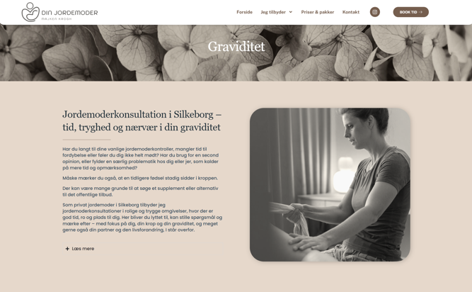 Din Jordemoder Graviditet page